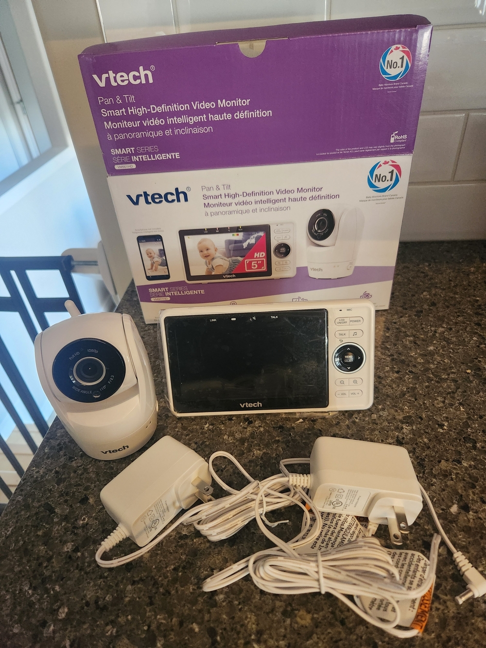 Brand New VTech Pan & Tilt Smart Video Monitor - White
